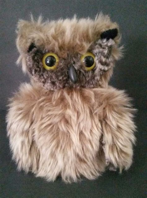 Folkmanis Screech Owl Puppet Plush Toy With Turning Head Folkmanis