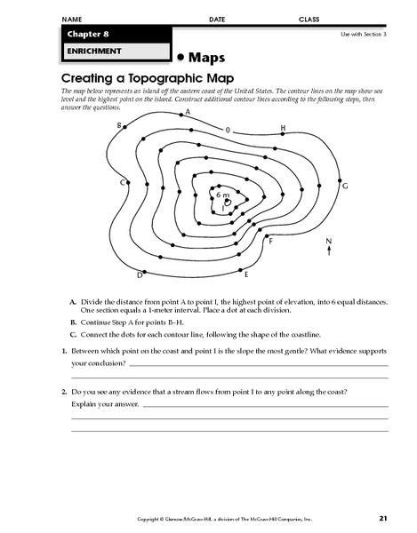 Contour Map Worksheets