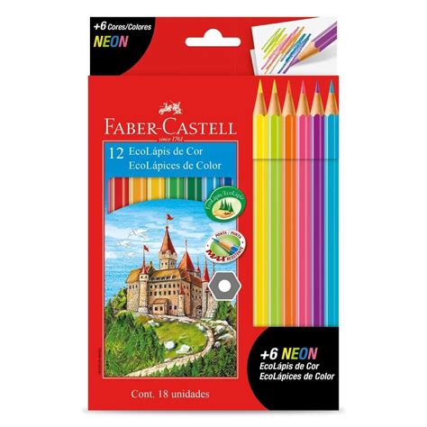 L Pis De Cor Faber Castell Cores Neon