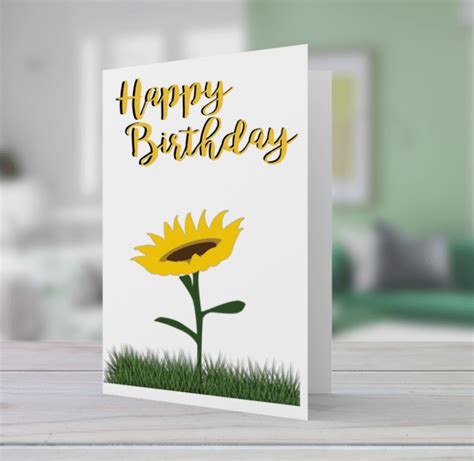 Greeting Card - Sunflower Birthday - Thankful Sweets