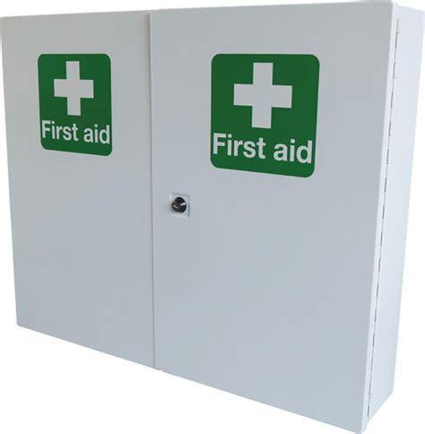 First Aid Medical Lockable Cabinet Large Single Door Cabinet 60x45x18cm