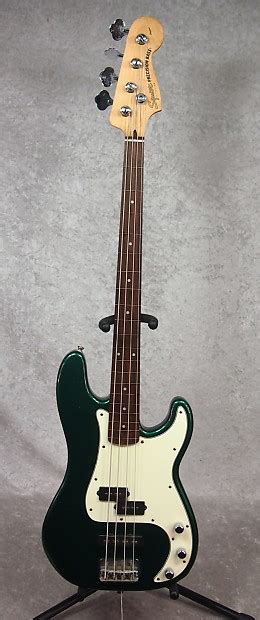 Squier P Bass Precision Bass Guitar In Green Sparkle Finish Reverb