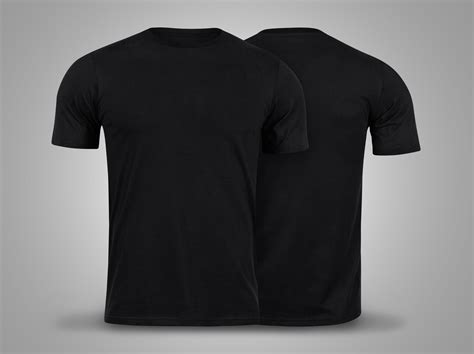 Mockup Camiseta Preta Frente E Verso - Camiseta Preta Frente E Verso