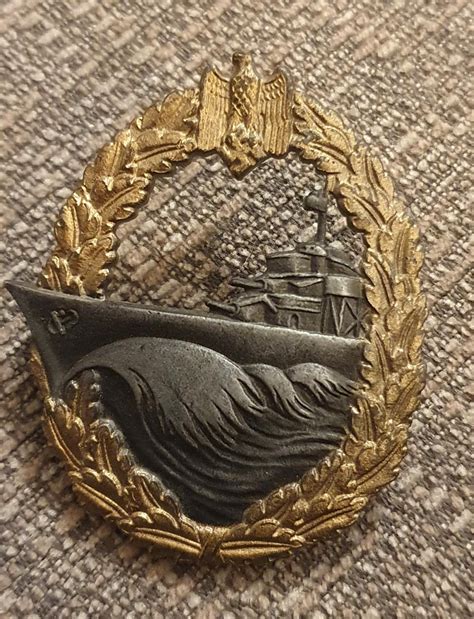 Kriegsmarine Destroyers Badge By Sh And Co