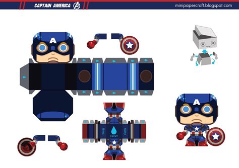 Capitão América Papercraft Paper Toy Disney Paper Toy Design