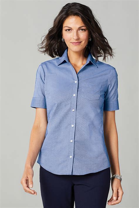 Port Authority ® Womens Short Sleeve Superpro ™ Oxford Shirt Product