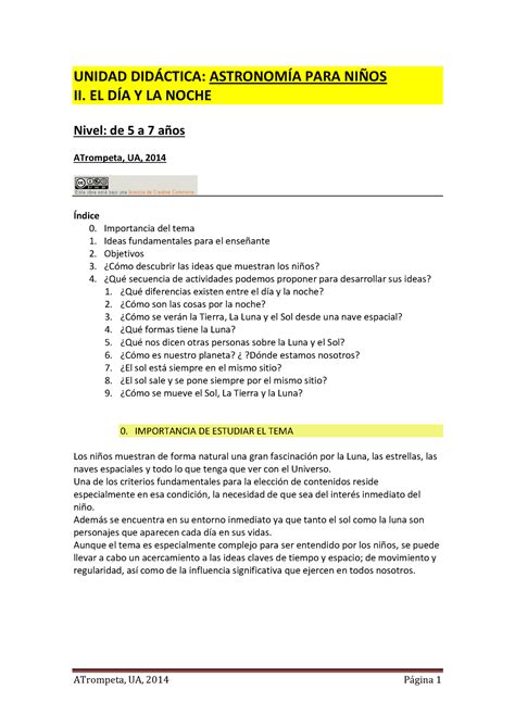Astro Ninos Dias Y Noches Para Nivel Inicial Unidad Did Ctica