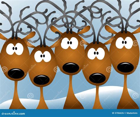 Reindeer Christmas Snowglobe On Blue Background Vector Illustration ...