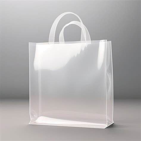 Premium Photo Transparent Plastic Bag Mockup