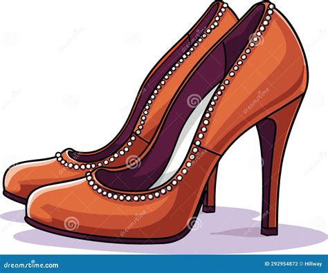 Pair Of High Heel Shoes Fashion Stock Vector Illustration Of Shoe Beautiful 292954872