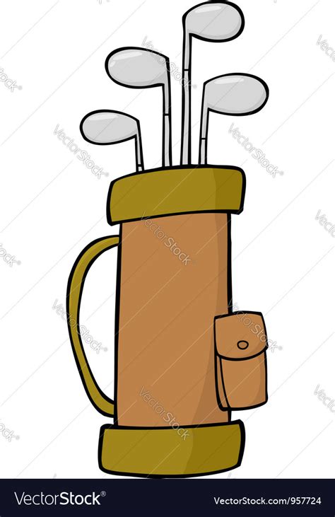 Golf Bag Full Of Clubs Royalty Free Vector Image