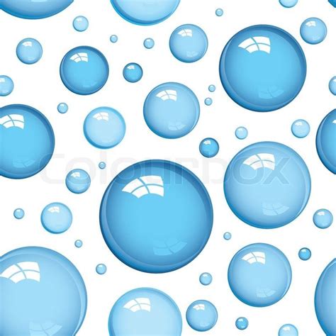 Dark Blue Water Floating Bubbles Make A Seamless Pattern Background