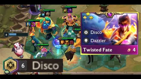 3 Star Twisted Fate Goes 6 Disco Disco Teamfight Tactics Set 10