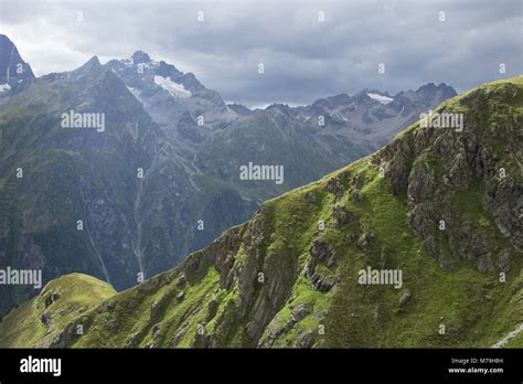 Rofelewand View From The Geigenkamm Tztal Alps Tyrol Austria Stock