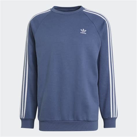 Adidas Adicolor Classics 3 Stripes Crew Sweatshirt Blue Adidas Uk