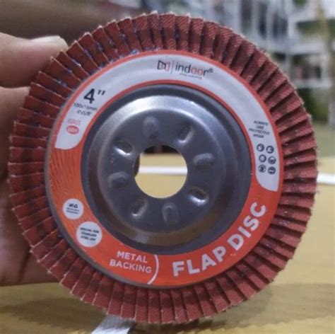 Circle Aluminium Oxide Indoor Flap Disk Metal Backing For Sanding