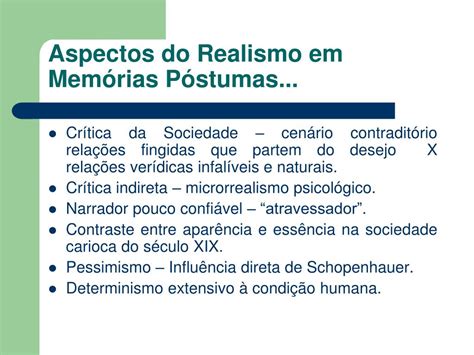 Ppt Mem Rias P Stumas De Br S Cubas De Machado De Assis Powerpoint