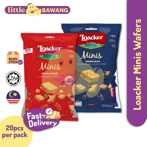 Loacker Minis Wafers Creamkakao Napolitaner Wafer 20pcs Hazelnut