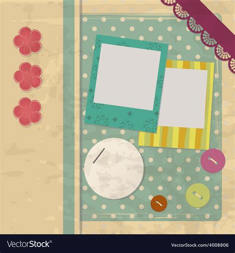 Design Elements For A Vintage Scrapbook Royalty Free Vector