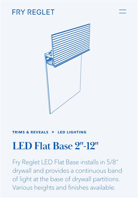 Fry Reglet Led Reveal With Flat Base Lighting Design Interior