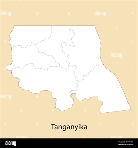 High Quality Map Of Tanganyika Is A Region Of Dr Congo With Borders Of The Districts Stock