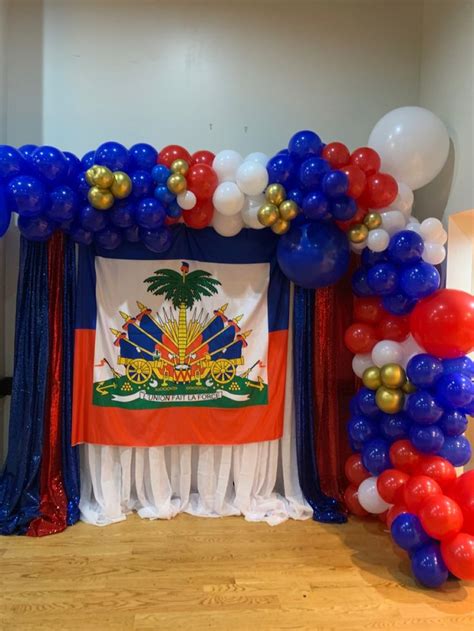 🇭🇹haitian Flag Balloon Backdrop Haitian Flag Haiti Flag Airplane