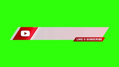 Simple Animated Youtube Lower Third Banner With Follow Green Screen