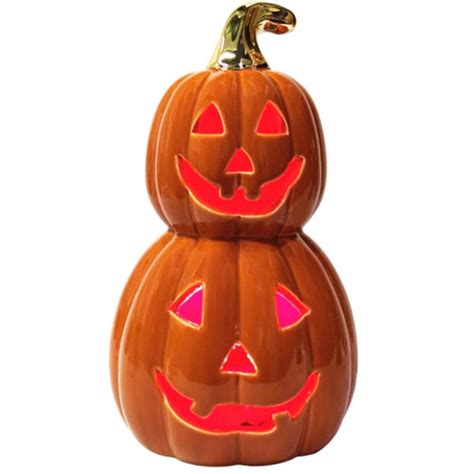 875 Flickering Led Ceramic Stacked Pumpkins Retrofestiveca