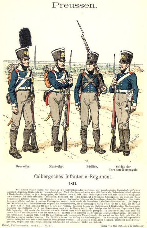 Knötel Tafel 1321 Guerres Napoléoniennes Uniforme Militaire Prusse