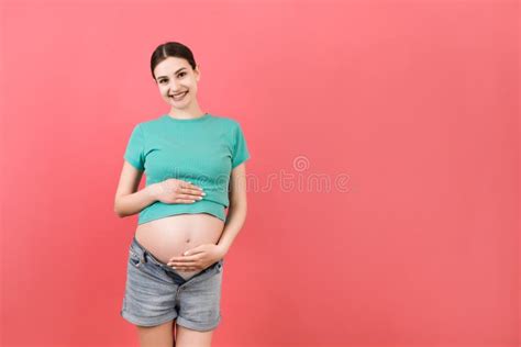 Naked Pregnant Woman With A Big Belly Stock Image Image Of Breast