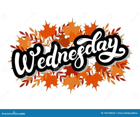 Wednesday Day Of The Week Stock Illustration Illustration Of