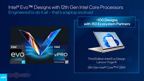 Intel Announces 12th Gen Core Alder Lake Mobile Processors And Evo