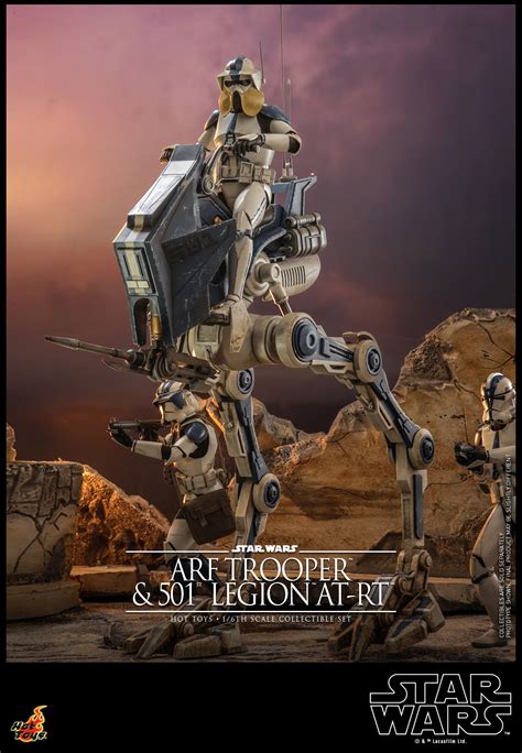 Star Wars The Clone Wars AT RT Vehicle And ARF Trooper By Hot Toys The Toyark News