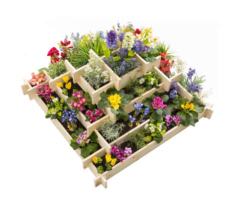 Carr Potager Pyramide Keo En Bois Tages Bac Fleurs Cm Pot