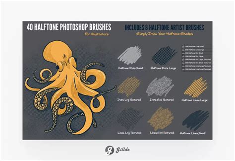 15 Best Halftone Brushes Photoshop Procreate Illustrator