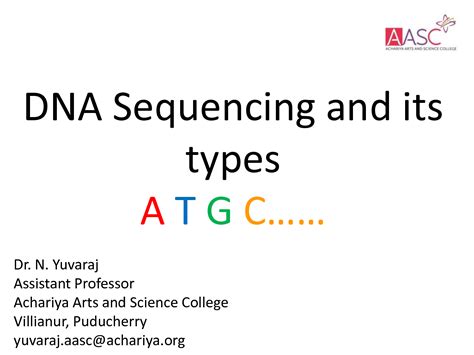 SOLUTION: DNA Sequencing and its types - Studypool