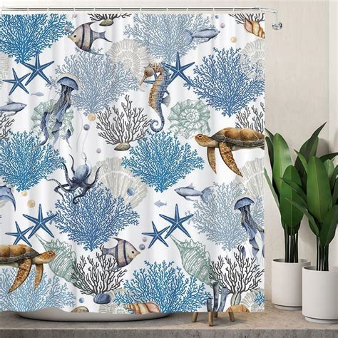 Wollmix Shower Curtains Sets For Bathroom Sea Turtle Beach