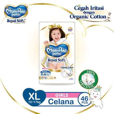 Mamypoko Pants Royal Soft Xl Girls Popok Celana Lazada Indonesia