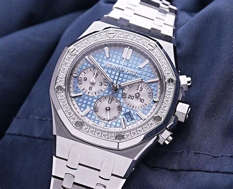 Audemars Piguet Royal Oak Chronograph Factory Diamond Bezel Ice Blue