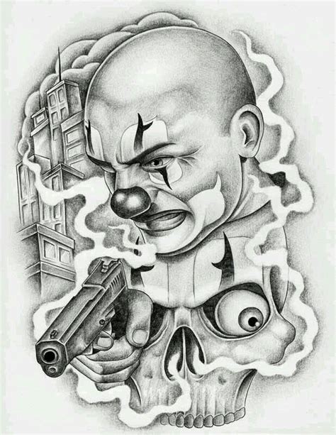 Payasos Chicano Drawings Chicano Art Tattoos Clown Tattoo