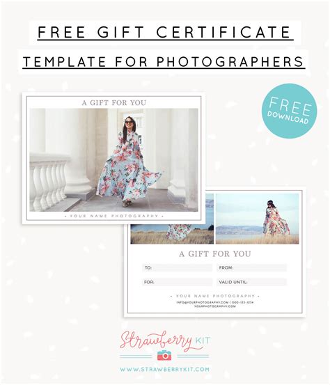 Free Photography Gift Certificate Template – KAESG BLOG