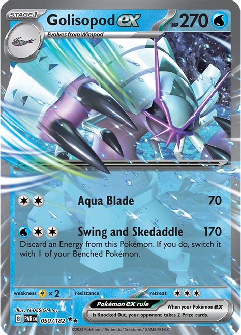 Serebii net Pokémon Card Database Paradox Rift 50 Golisopod ex