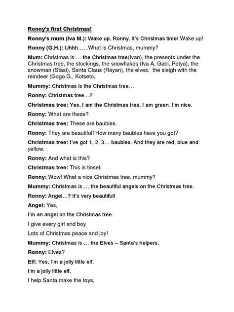 Christmas Script Pdf Santa Claus Christmas