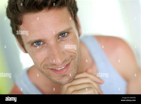 Portrait Of Handsome Year Old Guy Stock Photo Alamy