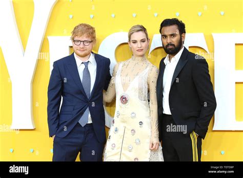 Ed Sheeran Lily James Himesh Patel Yesterday Uk Premiere