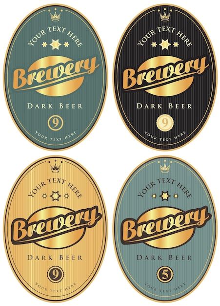 Premium Vector | Labels for beer bottles