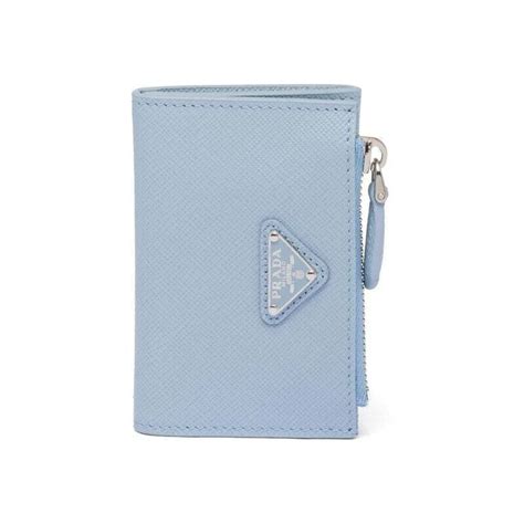 Prada Portacarte In Pelle Con Placca Logo Blu Stileo It