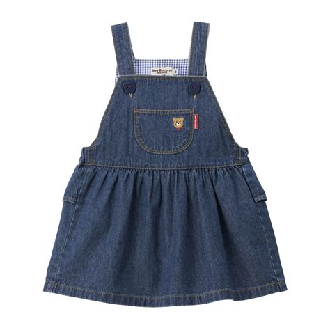 HOT BISCUITS ミキハウス ワンポイント 6オンスデニム ジャンパースカート ホットビスケッツ ミキハウスホットビスケッツ公式店 通販 Yahoo ショッピング