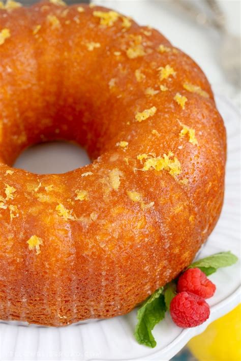 Lemon Bundt Cake with a Sweet Lemon Glaze Topping