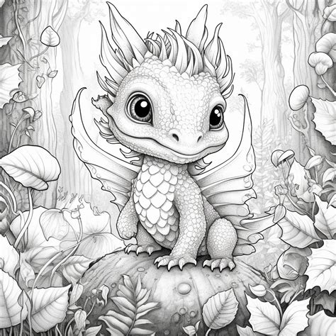 Premium Photo | Coloring pages for adults to print dragon coloring ...